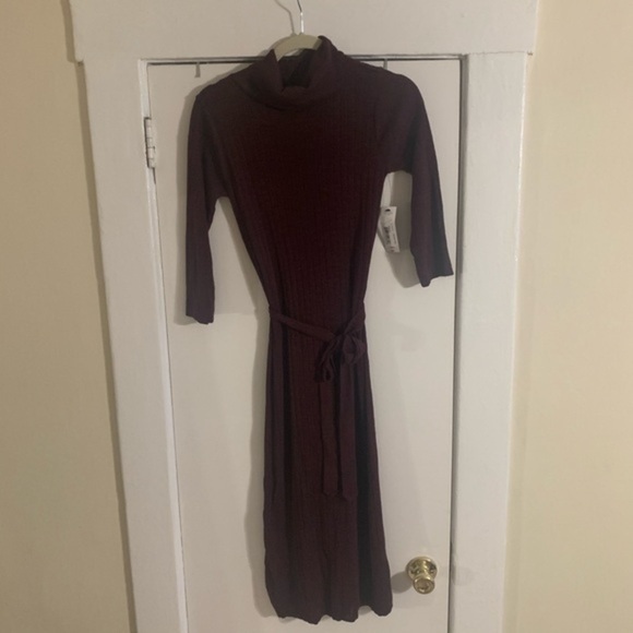 Worthington Maroon Turtleneck Knee length Sz XS - Picture 3 of 11
